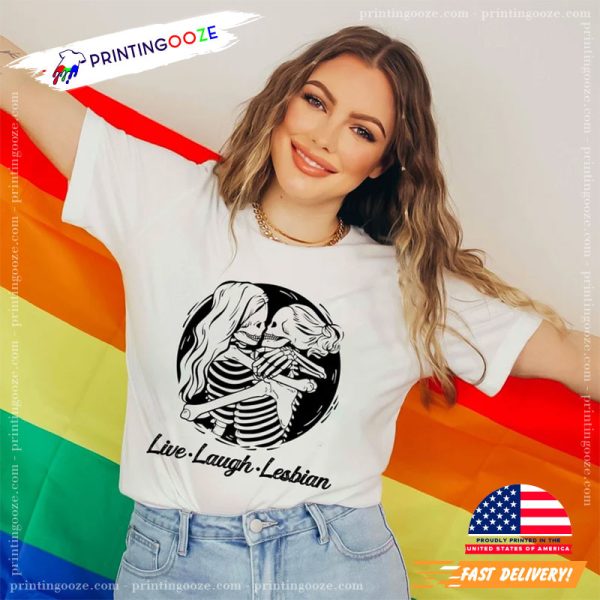 Lesbian Skeletons Kissing Shirt LGBT Pride Unleash Your Creativity