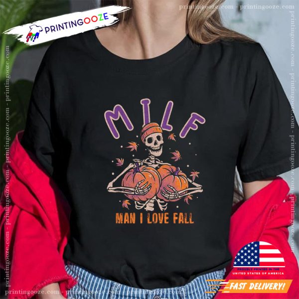 MILF Man I Love Felines Funny Cat MILF Shirt Printing Ooze