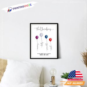 Balloon Family Customized Poster Family Wall Decor