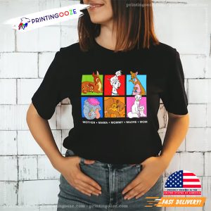 Disney Characters Colorful Mothers Day Shirt