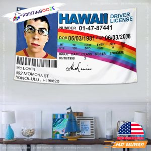 McLovin ID Flag Fake Driver License Flag 2