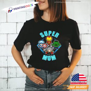 Mothers Day Kawaii Team Super Mom Graphic Tee Printing Ooze