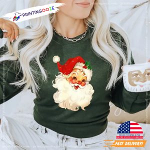 Retro Santa Christmas Cute Vintage Santa Shirt 2