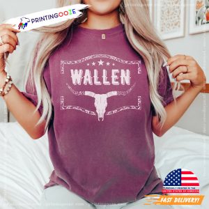 Wallen Western Comfort Colors Shirt Wallen Bullskull Shirt 4 Printing Ooze