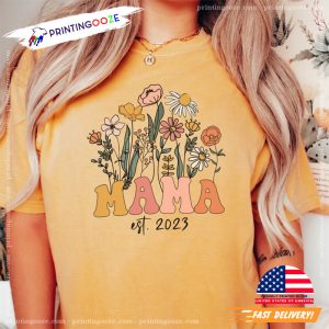 Wildflowers Mama Retro Shirt Comfort Colors T shirt 2