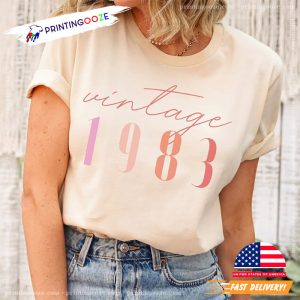 1983 Vintage 40th Milestone Birthday Shirt 2 Printing Ooze