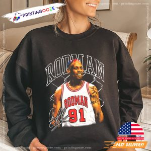 Dennis Rodman 91 Bulls Basketball Shirt