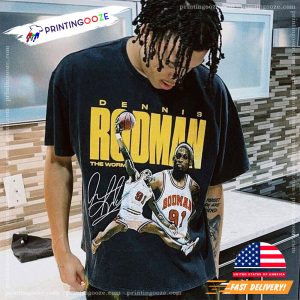 Dennis Rodman The Worm Dennis Rodman Bull 91 Music T Shirt 2