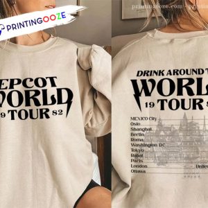 Epcot World Tour 1982 Disney Vacation Shirts Drink Around The World Tour 0 Printing Ooze