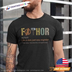 Fathor Dad Avenger Shirt Fathers Day Tee Printing Ooze