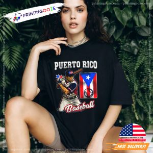 Puerto Rico Baseball Player T shirt 4