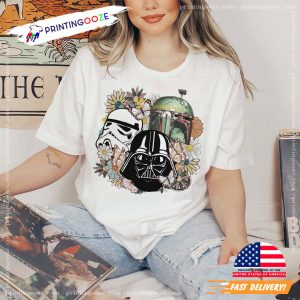 Star Wars Darth Vader Stormtrooper Helmet Floral Retro Shirt 3 Printing Ooze