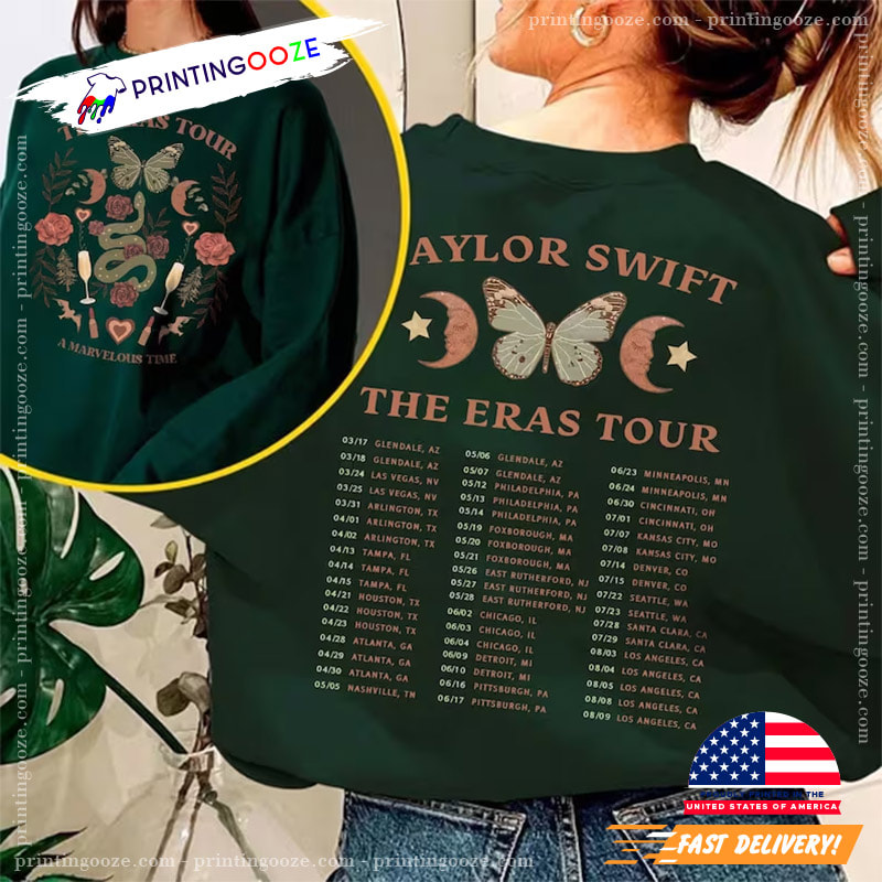 Taylor Swift The Eras Tour Official Merch Black T-shirt TOUR EXCLUSIVE NEW.  L
