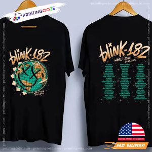 182 The World Tour 2023 2024 Shirt, Blink 182 Tour Merch 2 Printing Ooze