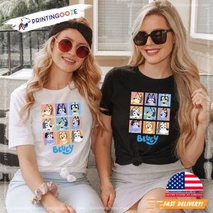 Bandit Bluey Bingo Janet And Rita, Bluey Family Shirts 2 Printing Ooze