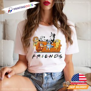 Bluey Cartoon Animation Fans, bluey friends T shirt 2 Printing Ooze