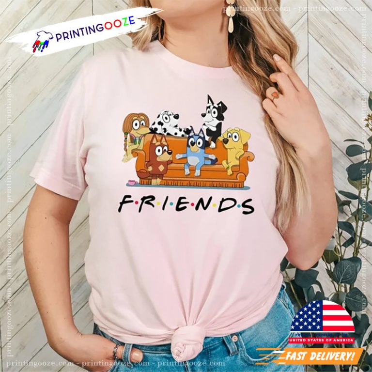 Bluey Cartoon Animation Fans, Bluey Friends T-shirt - Unleash Your ...