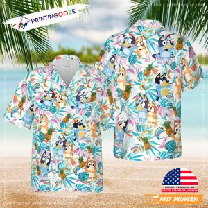 Bluey Hawaiian, Bluey Button Up Shirts