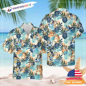 Bluey Hawaiian Dad Life Family Shirt