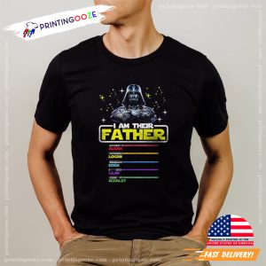 Custom star wars father's day Shirt, Lightsabers Child Name Tee 3 Printing Ooze