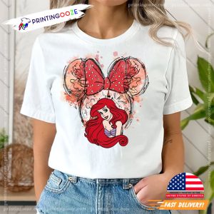 Disney Ariel Watercolor T shirt, Little Mermaid Ariel 3 Printing Ooze
