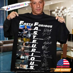 FAST AND FURIOUS All Charater And Signs Shirt 2 Printing Ooze