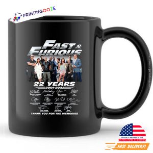 Fast And Furious 22 Years 2001 2023 Unniversary Mug Printing Ooze