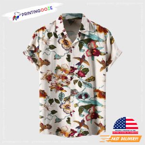 Floral Hawaiian Beach Wear, Party Holiday Shirts 2 Printing Ooze