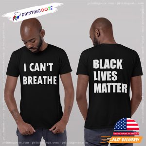 George Floyd i can't breathe Black History 2 Sides Shirt Printing Ooze