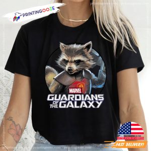 Marvel guardians 3, guardians of the galaxy raccoon Graphic Shirt 2 Printing Ooze