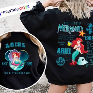 Mermaid And Co Est 1989 2 Sides, Little Mermaid Ariel Shirt 1 Printing Ooze