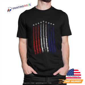 Red White Blue Air Force Flyover memorial day shirt Printing Ooze