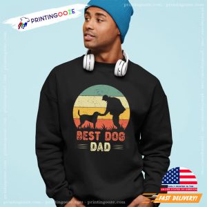 Retro Best dog dad T Shirt