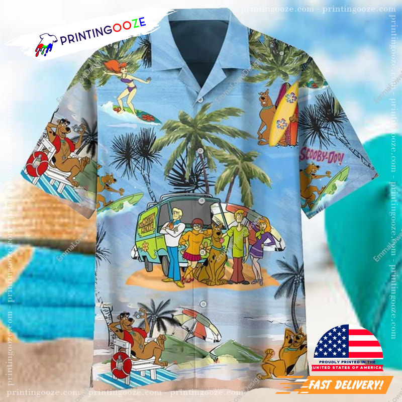 Scooby Doo Tropical Flower Hawaiian Shirt, Summer Vacation ...