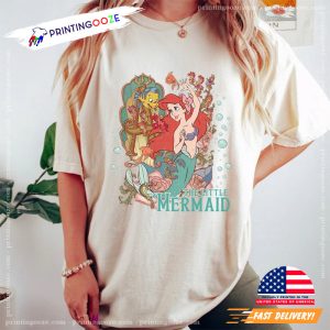 The Little Mermaid Comfort Colors Shirt, disney mermaid 4 Printing Ooze