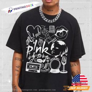 Vintage Pink Trustfall Merch Album Lyrics Shirt, Retro Pink Tour 2023 1 Printing Ooze