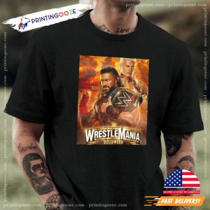 WWE cody rhodes vs roman reigns Wrestlemania 39 2023 Unisex T Shirt 2 Printing Ooze