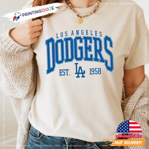 Vintage Women's Support Los Angeles Dodgers Baseball Print Sweatshirt