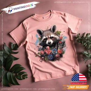 marvel rocket, rocket racoon Floral T Shirt 5 Printing Ooze