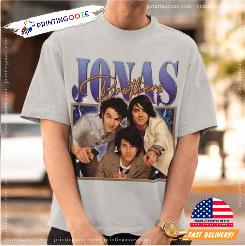 Frontier sende Beskæftiget The Jonas Brothers Vintage Graphic T-shirt - Printing Ooze