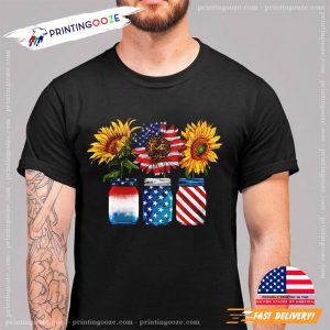 America 4th of july flag Sunflower Shirt 4