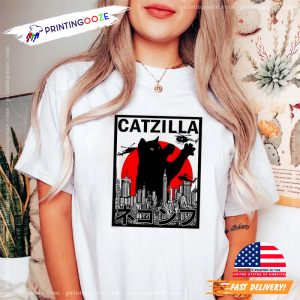 Catzilla King Of Pawster Paws, Cat Kitten pet lover meme Shirt 4 Printing Ooze