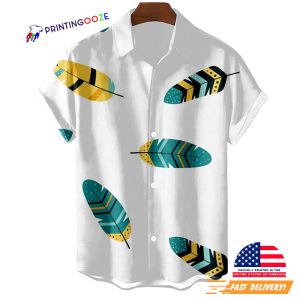 Coloful Feather aloha shirt