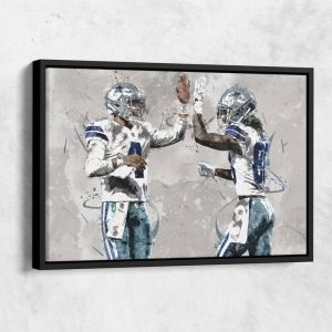 Dak Prescott CeeDee Lamb Poster, Dallas Cowboys Printing Ooze