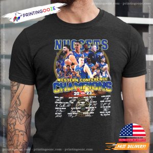 Denver Nuggets Western Conference Finals Champions 2023 Graphic Tee 1 Printing Ooze