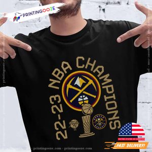 Denver Nuggets WinCraft 2023 NBA Finals Champions Shirt 3 Ink In Action Printing Ooze