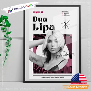 Dua Lipa Wall Art, singer lipa Poster