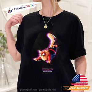 Funny Spider Cat Across the Spider Verse Shirt 2 Printing Ooze