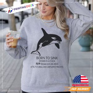Gladys the Yacht Sinking Orca Shirt, orca killer whale 2 Printing Ooze