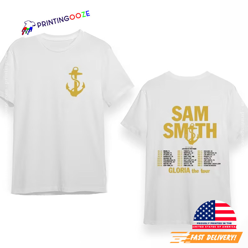 Gloria The World Tour 2 Side Shirt, Sam Smith Tour 2023 Merch 